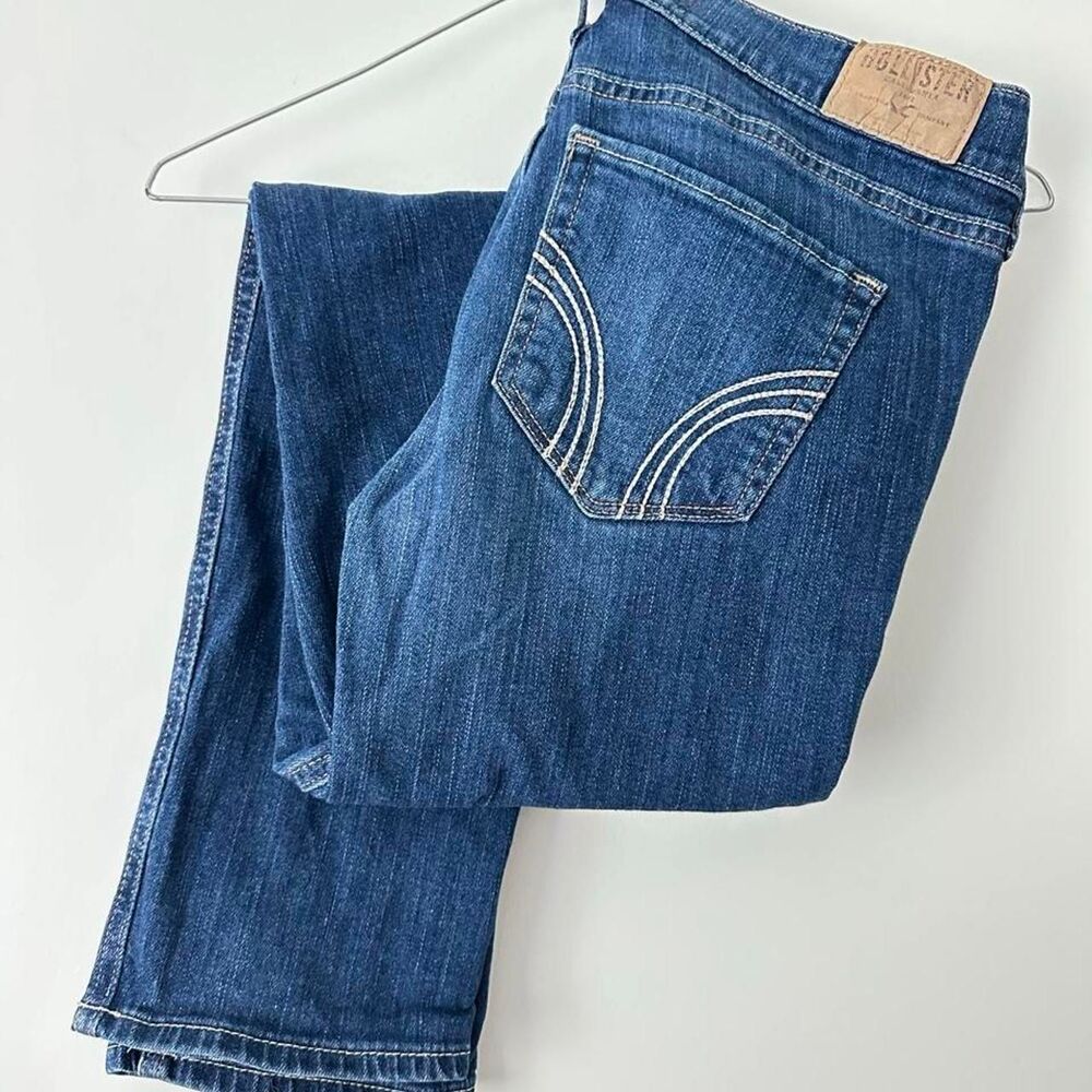 Hollister-co Women's Blue and Navy Jeans
